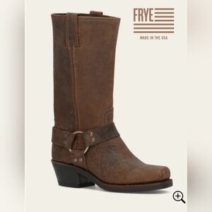 Frye Harness 12R Brown Distressed Leather Tall Boots Women's Size 11